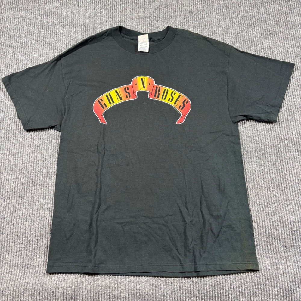 Guns N Roses Graphic T-Shirt Mens L Black Delta Pro Weight Band Tee 2004
